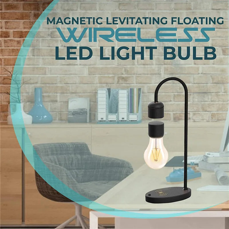Selestiq LevitaGlow™ Magnetic Levitating Floating LED Light Bulb with Wireless Charger